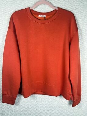 Pinspark Pullover Sweatshirt in Burnt Orange